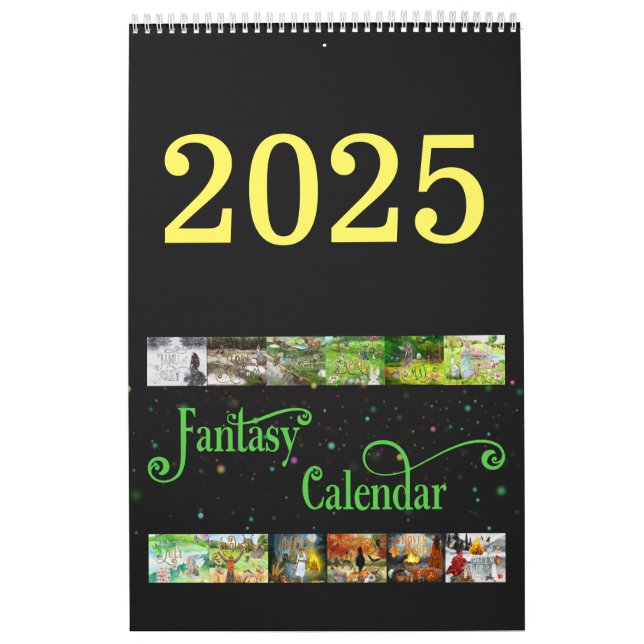 Calendário Ilustrado de Fantasia Celta 2025 (Capa)