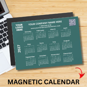Calendário Ímã Código QR do Logotipo Empresarial 2