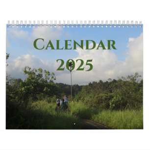 Calendário imagem de cachoeira na natureza adicione seu texto
