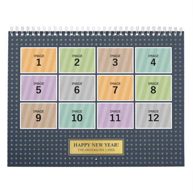 Calendário Imagem Personalizada da Família Modelo do Calendár (Capa)