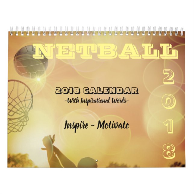 Calendário Imagens e Netball inspirados das citações (Capa)