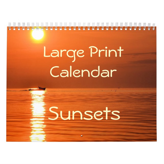 Calendário Impressão grande - Pôrs do sol (Capa)