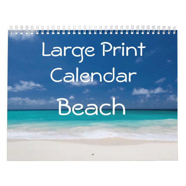 Calendário Impressão grande - Praia (Capa)