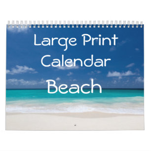 Calendário Impressão grande - Praia