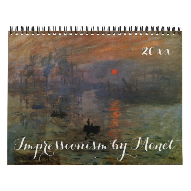 Calendário Impressionismo visual de arte por Claude Monet (Capa)