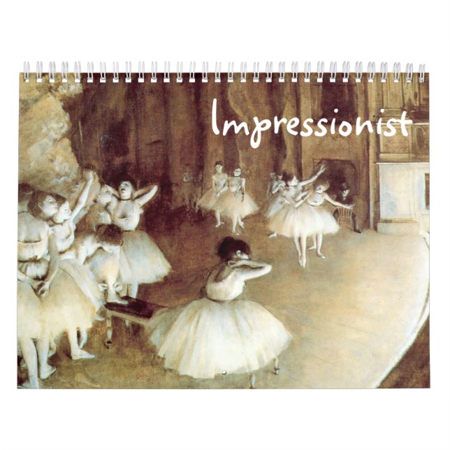Calendário Impressionista Imprimido Personalizado (Capa)