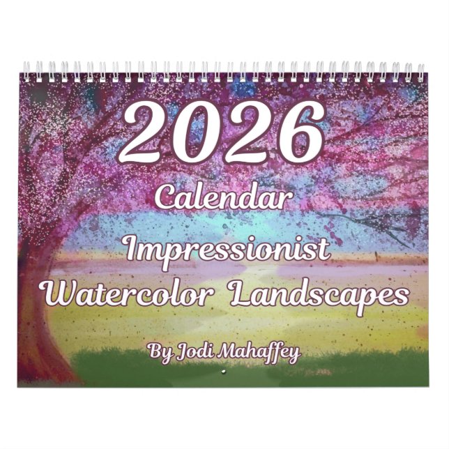 Calendário Impressionista Watercolor Landscapes 20 (Capa)
