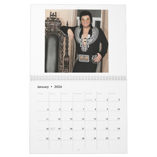 Calendário impresso costume de Jesse Aron (Jan 2026)