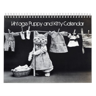 Calendário impresso costume do filhote de cachorro