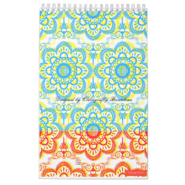 Calendário Impressões design espanhóis