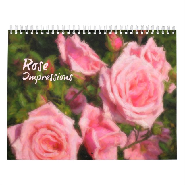 Calendário Impressões rosa Florais de Belas Artes (Capa)