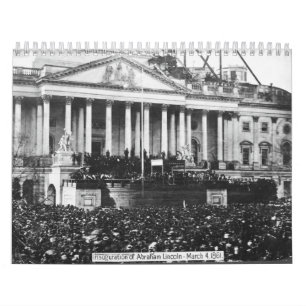 Calendário Inauguração de Abraham Lincoln 4 de março de 1861