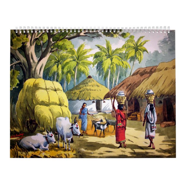Calendário indiano da pintura da vila (Capa)