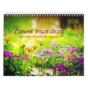Calendário Inspirações da flor. Citações inspiradas mensa