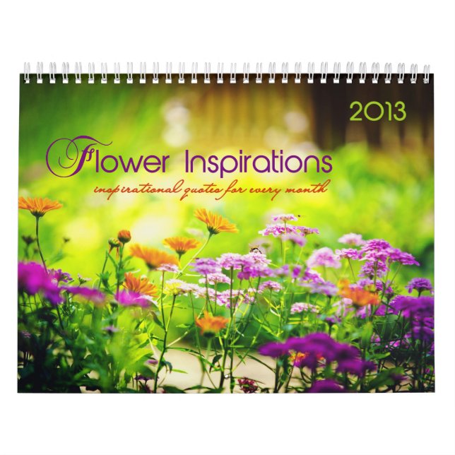 Calendário Inspirações da flor. Citações inspiradas mensais (Capa)