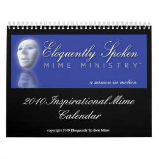 Calendário inspirado Eloquently falado do Mime