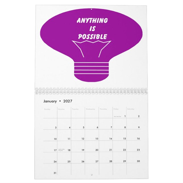 Calendário inspirador 2011 (Jan 2027)