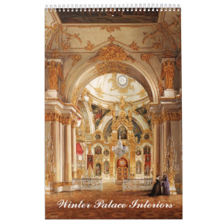 Calendário Interiores de 12 meses do Palácio de inverno