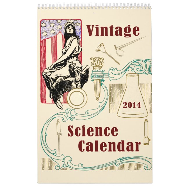 Calendário Invenção antiga do americano do cientista do (Capa)
