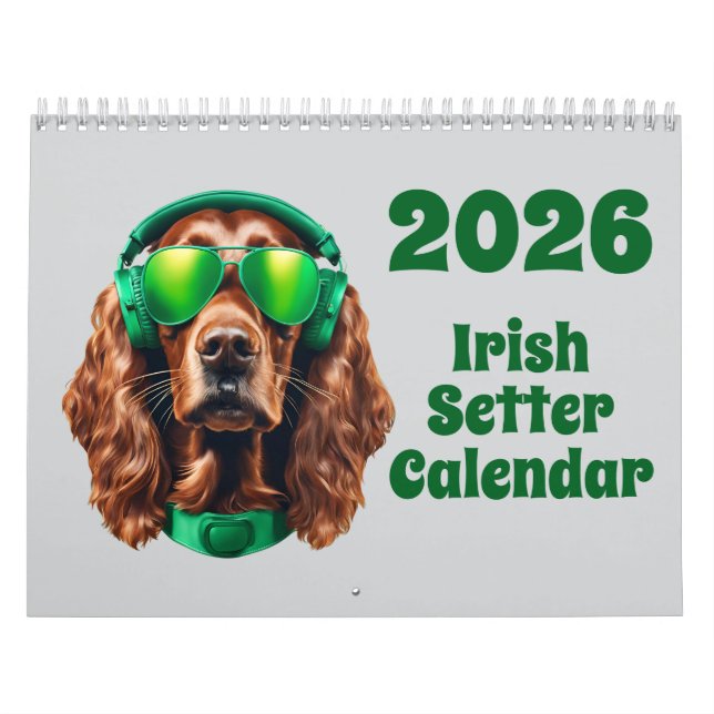 Calendário Irish Setter Calendar (Capa)