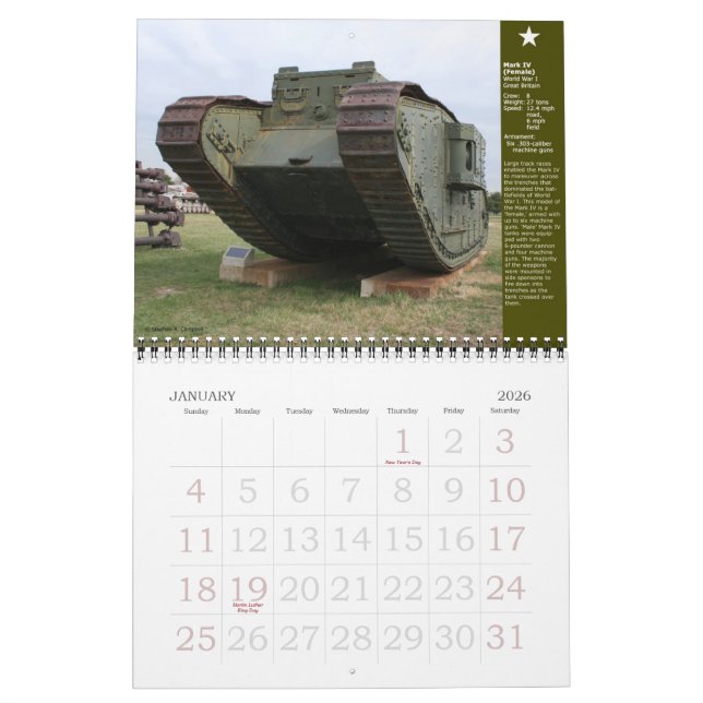 Calendário Ironsides idoso 2012 (Jan 2026)