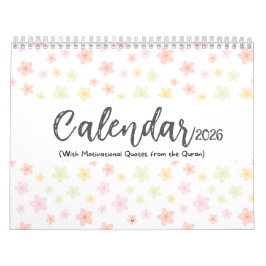 Calendário Islâmico 2026 com Citações do Alcorão (