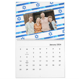 Calendário Israel Flag ל ו ח ש ה judeu americano 2026 נ