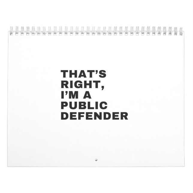 CALENDÁRIO ISSO É CERTO, EU SOU UM DEFENSOR PÚBLICO (Capa)
