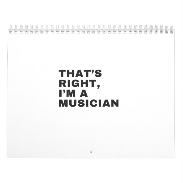 CALENDÁRIO ISSO É CERTO QUE EU SOU MÚSICO (Capa)