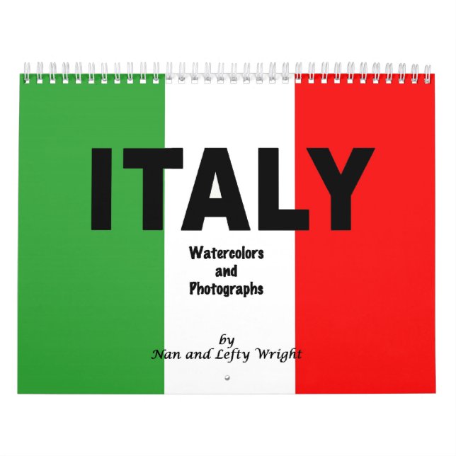 Calendário italiano das fotos e aquarelas (Capa)