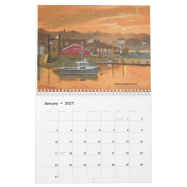 Calendário Jack Mckenzie Art 2025 Calendar (Jan 2027)