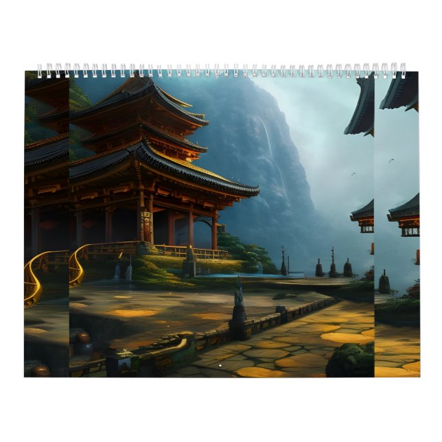 Calendário japanese themed paintings (Capa)