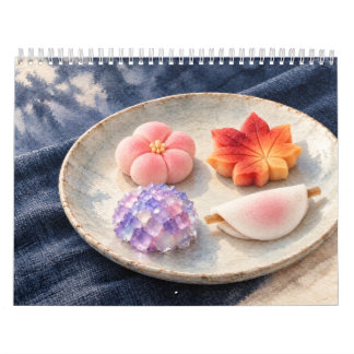 Calendário Japanese Wagashi Sweets Through the Seasons