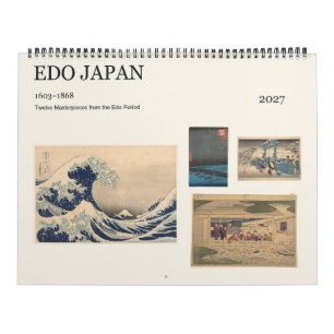 Calendário Japão Edo 1603–1868 Doze Meses de Arte 2027