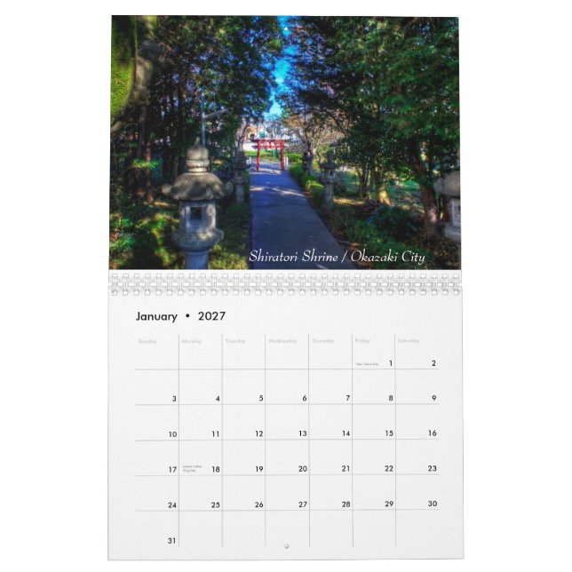 Calendário Japão em HDR (Jan 2027)