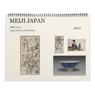 Calendário Japão Meiji 1868–1912 Doze Obras de Arte 2027