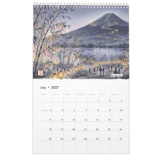 Calendário Japonês de Parede 2027 - Ano da Ovelha