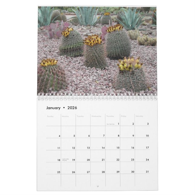 Calendário Jardim botânico do deserto (Jan 2026)