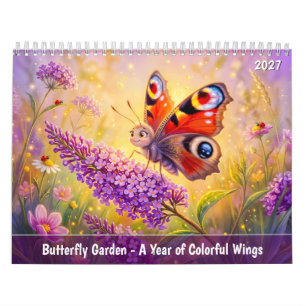 Calendário Jardim de Borboletas 2027 – Um Ano de Asas Colorid