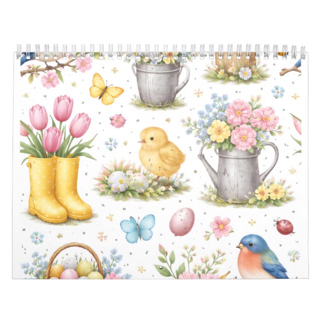 Calendário Jardim de Primavera Páscoa  (Capa)