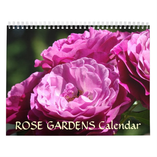 Calendário Jardim de Rosas  Rosas Flores Presentes (Capa)