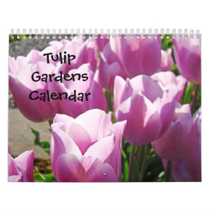 Calendário Jardins de Tulipas Natureza Flores Colo
