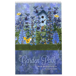 Calendário Jardins Florais de Flores de Nascimento 12 Meses