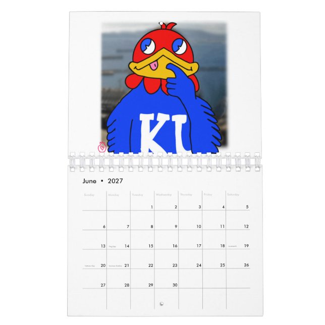 Calendário jayhawk de banana (Jun 2027)