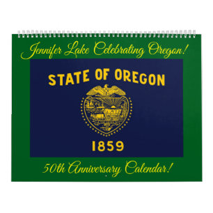 Calendário Jennifer Lake Celebrando Oregon por 50 Anos!
