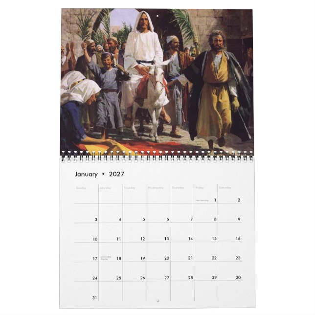 Calendário Jesus te ama (Jan 2027)