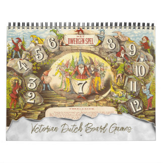Calendário Jogos de Tabuleiro Holandeses Vitorianos Antigos