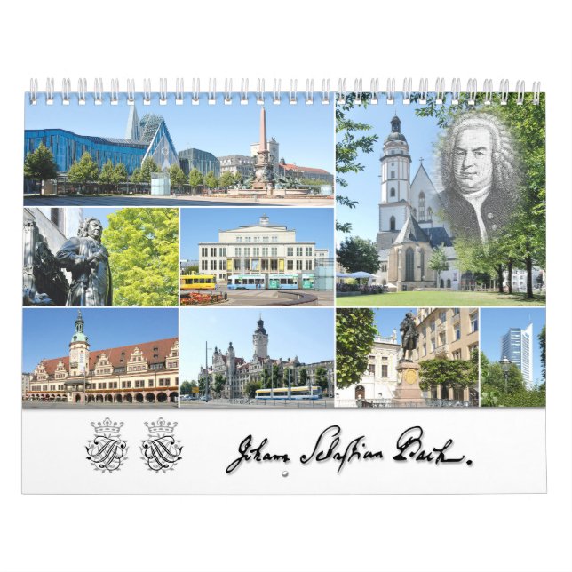 Calendário Johann Sebastian Bach Cities & Places (Capa)