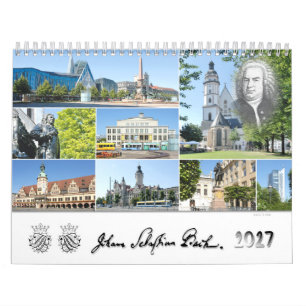 Calendário Johann Sebastian Bach Cities & Places, 2026