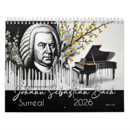 Calendário Johann Sebastian Bach Portraits: Surreal 2026